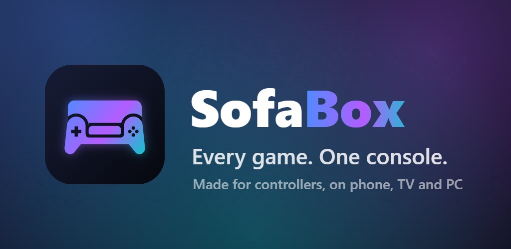 SofaBox game library screen